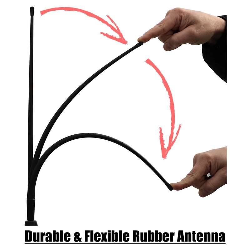 AntennaMastsRus - 17" All-Terrain Flexible Rubber AM/FM Antenna is Compatible