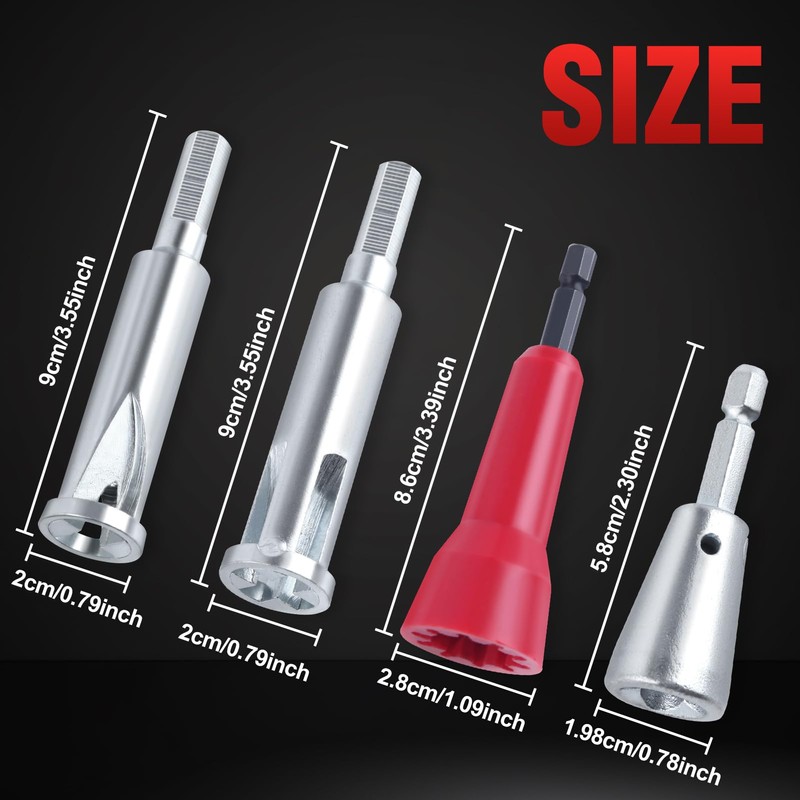 SPEEDWOX 4 Pieces Wire Twister Tool for Drill, Stripping Wire