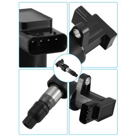 TAUTOY Set of 6 UF435 Ignition Coil Pack & Iridium Spark Plugs For Jaguar S-Type 3.0L 2003-2008,X-Type 2.5L 2001-2005 3.0L 2001-2008,Replace # GN10327 C2S11480