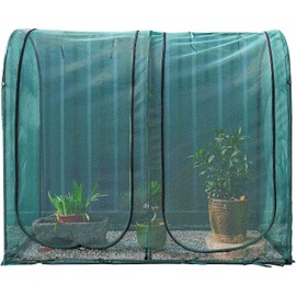Poray Large Tunnel 73''x37''x61''Plant Netting Cover,5FT Tall Crop Cage Tomato Netting,Pest Guard Cover for Vegetables &Fruits,Durable Gardening Net for Plant and Animal