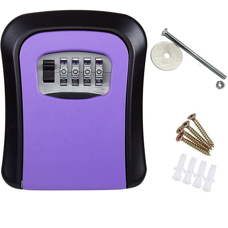 Key Box Wall Mounted 4 Digit Aluminium Alloy Simple Safe