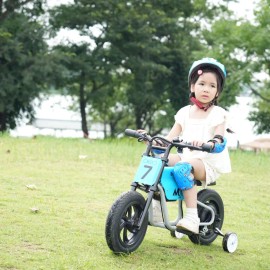 US Warehouse Children's Balance Bike 12 Inch Balanced Electric Bicycle With Electric Assistance for ChildrenGender: Unisex, Color: Blue, Size: 98*52*67