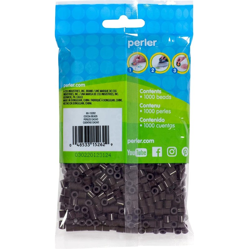 Perler 80-15262 Bulk Fuse Beads for Craft Activities 1000pcs, Cocoa