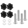 sourcing map 4 Sets Star Knob Kit, M8 Metric Thread