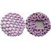 6Pcs Rhinestone Bun Cover Crochet Snood Hair Net Handmade Knit