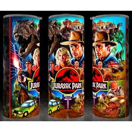 Unbranded Jurassic Park 90s Dinosaur Movie Cup Mug Tumbler 20oz
