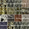 Fabrics-City 3120 Brown Giraffe Animal Fur Fabric Short Pile Fabrics