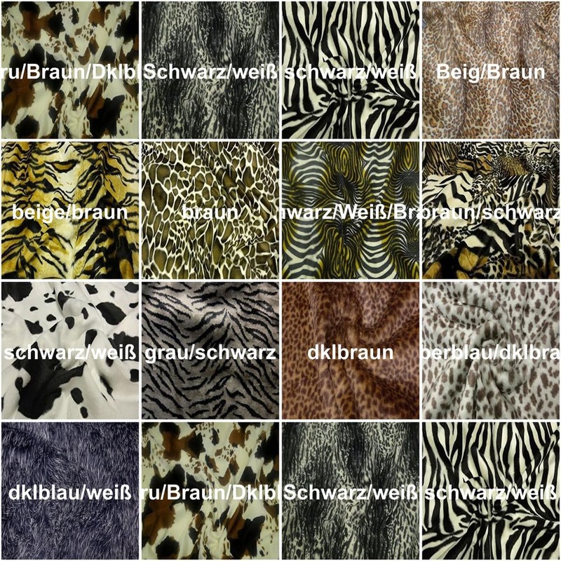 Fabrics-City 3120 Brown Giraffe Animal Fur Fabric Short Pile Fabrics