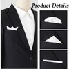 Pack of 3 Pocket Square White, Pocket Square White, Men's