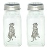 Meerkat Salt and Pepper Glass Shakers Screw Top Cutlery for