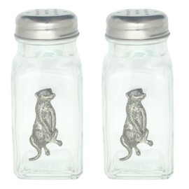 Meerkat Salt and Pepper Glass Shakers Screw Top Cutlery for Home, Restaurant, Cafe GSP 238