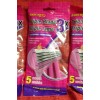 Assured 15 Triple Blade Razors Lubricating Strip - Rubber Handle