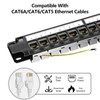 Jadaol Shielded 24-Port Cat6A Patch Panel, RJ45 Coupler Feed-Through, 1U