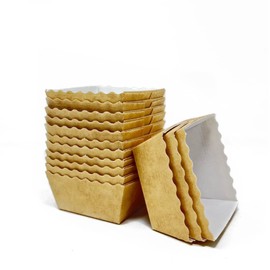 Bakery Direct Square Mini Loaf Card Disposable Baking Moulds/Cases (100)