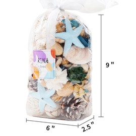 Qingbei Rina Winter Pot pourri Bag,Ocean Breeze Scented Pot pourri Dried Flower,Bowl Vase Filler,Home Fragrance,Christmas Holiday Decor,Large 500g(Blue)