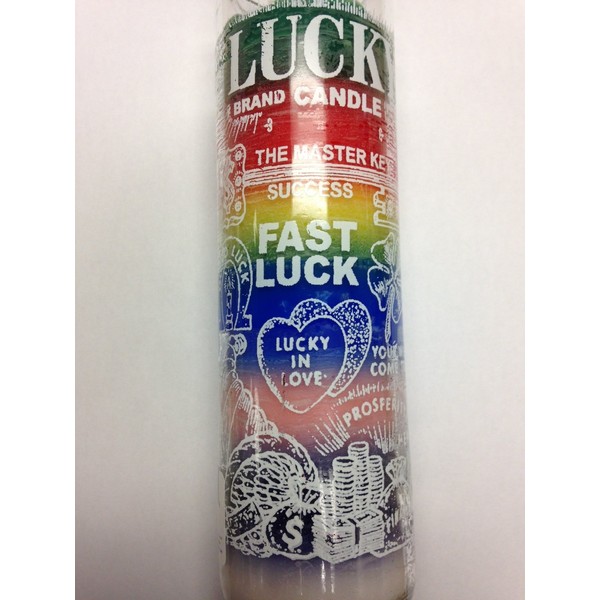 Fast Luck Candle - Silkscreen 7 color In Glass