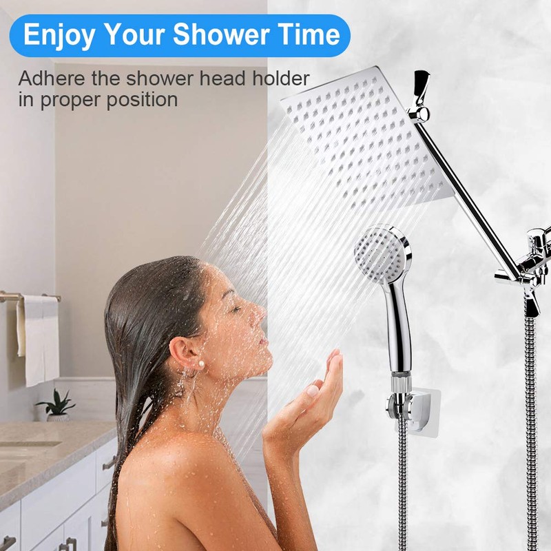 Shower Head, Kaqinu 10'' High Pressure Rainfall Shower Head/Handheld Showerhead