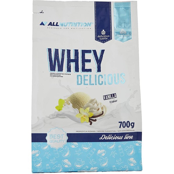 ALLNUTRITION Delicious Premium Whey Protein Isolate - Muscle Growth Fitness Bodybuilding Without Sugar Aspartame - Delicious and Healthy 700 g Vanilla