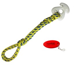 Boat Tubes Tow Harness for Tubing Bundle with Airhead Quick Connector Rope and FunnPort Keychain Use for Boating with Towable Booster Ball, Tube Like Big Mable for 2 3 or 4 Person