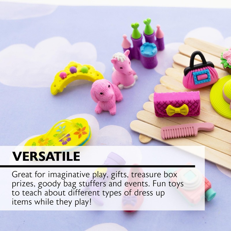 BAZIC Products 3D Erasers, Princess Dress Up Pencil Mini Eraser