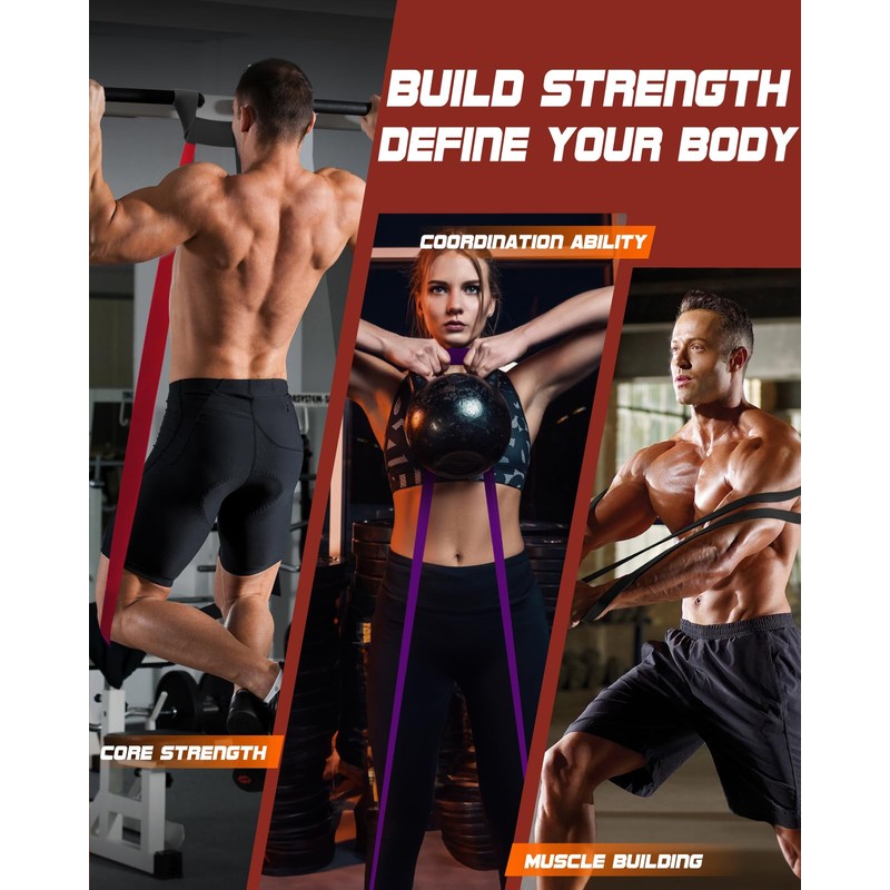 Resistance Bands Set - Pull Up Bands for Men Women,