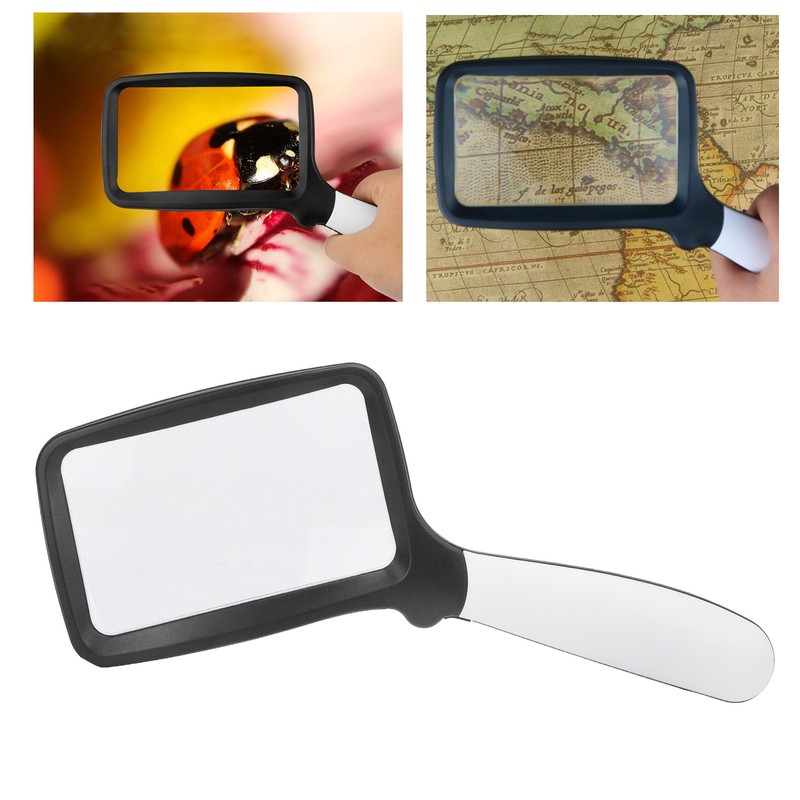 Magnifying Glass Foldable Handheld 5 LED Lights HighDefinition Acrylic Magnifier