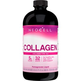 NeoCell NeoCell Liquid Collagen, Skin, Hair, Nails and Joints Supplement, Includes Fruit Juice Concentrates and Green Tea Blend, Pomegranate, 16 oz., 1 Bottle