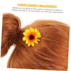 Baluue 2pcs Sunflower Floral Headband and Hair Clip Stylish Accessories