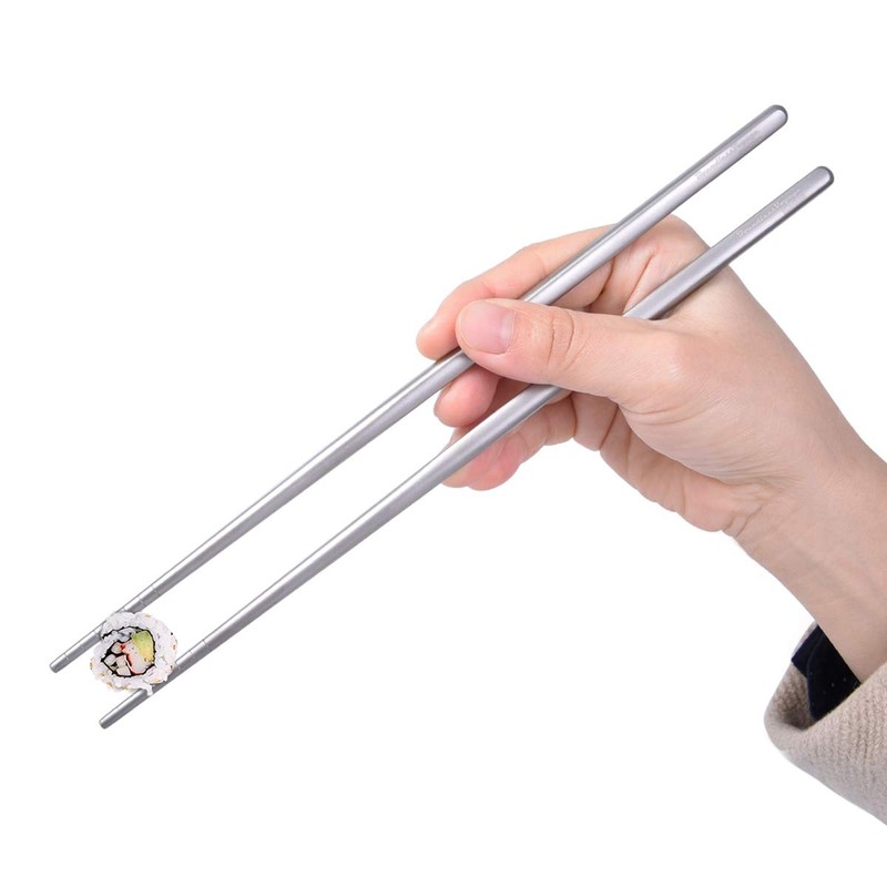 Boundless Voyage Outdoor Titanium Chopsticks Ultralight Square Titanium Chopsticks Lightweight