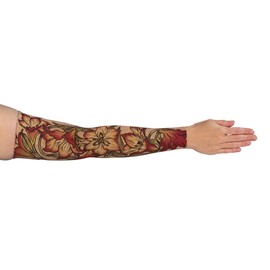 Lymphedivas Lily Beige Medical Graduated Compression Arm Sleeve for Lymphedema (Short 30-40 mmHg Small)