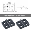 4PCS 50 x 50mm Door Hinges Black Nylon Plastic Hinges