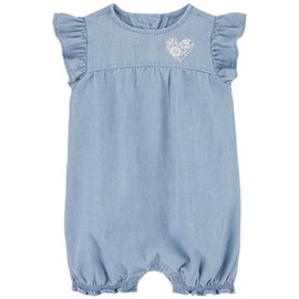 Chambray Flutter Romper