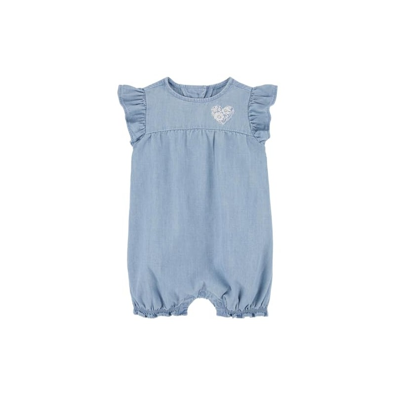 Chambray Flutter Romper