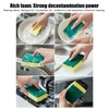 Sponges for Dishes, Scrub Sponges Kitchen Cleaning Brush, Double-Sided Brush
