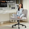 Criss Cross Chair with Wheels, Comfy Armless Cross Legged Office