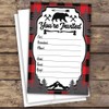 Lumberjack Rustic Birthday Party or Baby Shower Invitations (20 Count)