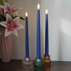 Ni-JASW Navy Blue Flameless Taper Candles with Remote Timer, Flickering