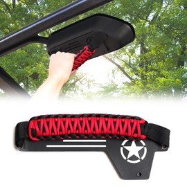 West-xingzhe Rear Window Grip Handle Grab Handles for 2018-2025 Jeep Wrangler JL 4XE Rear Tail Window Glass Assist Grip 1 Pack Paracord Metal