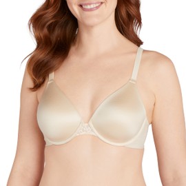 Bali Women's Comfort Revolution Soft Touch Perfect T-Shirt Underwire Bra DF3468, Almond, 34DD
