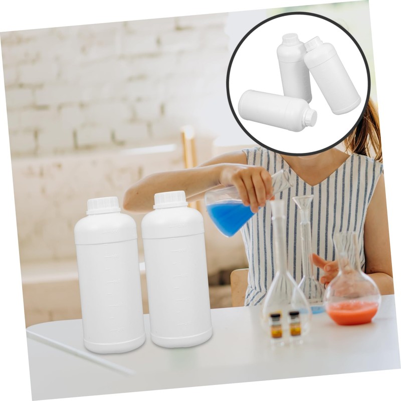 KICHOUSE 3Pcs Reagent Sample Bottles with Cap Empty Liquid Storage