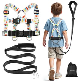Safety Walking Harness and Leash for Autism & Special Needs Kids Ages 6-12 | 2025 Design with Easy-Adjust Tether + Emergency Grab Handle for Wandering Prevention & Calm Outdoor Adventures, By HOOMTREE