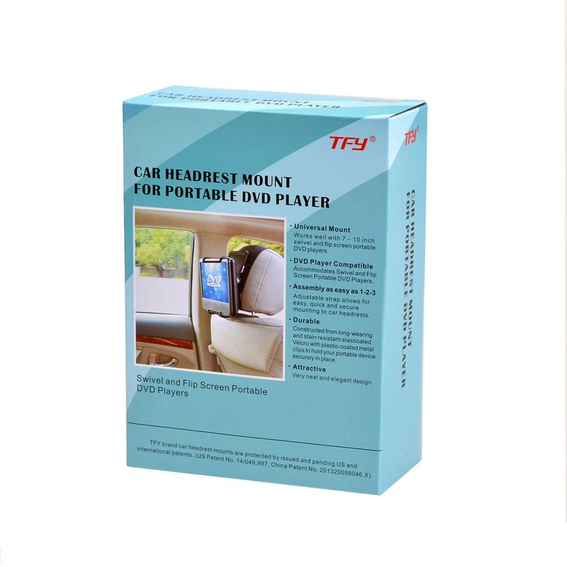 TFY Tablet Car Headrest Holder Mount Adjustable Angle with Clasp