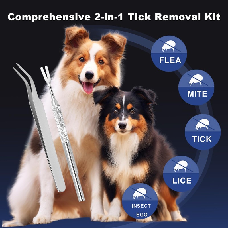 1 Set Tick Remover Tools for Dogs, Tick Removal Tool,