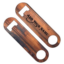 CUSTOMIZABLE Skinny Mini Bottle Opener - Burnt Wood