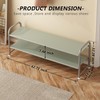 LINZINAR Shoe Rack 2 Tier Long Storage Organizer Wide Metal