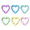 CARAGO Metal Spring Heart-Shaped Lock Keychain, 26mm Diameter Clip Trigger
