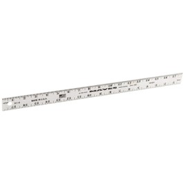 MAYES Level 10187 18" Straight-Edge Ruler, Silver