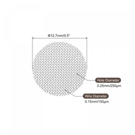sourcing map Pipe Screen Stainless Steel Screens, 1/2 Inch (12.7mm) Diameter for Pipe Filter, Pack of 40