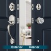Calzibeno Brushed Nickel Front Door Handle and Deadbolt Set, Front