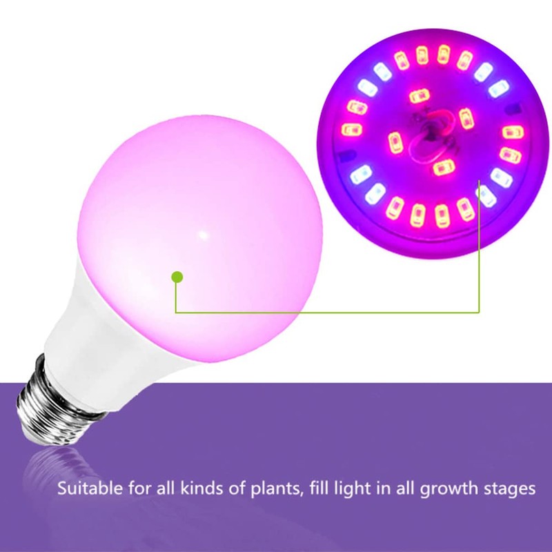 Grow Light Bulbs for Indoor Plants - Full Spectrum E26
